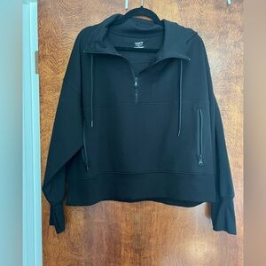 NWT Old Navy Active Black Women's 3/4 zip Sweater